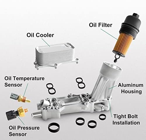 GSTP nadograđeni aluminijski motorni ulje za hlađenje ulja s kućištem ulja kompatibilno s Dodge Chrysler Jeep i Ram Routan zamjenjuje