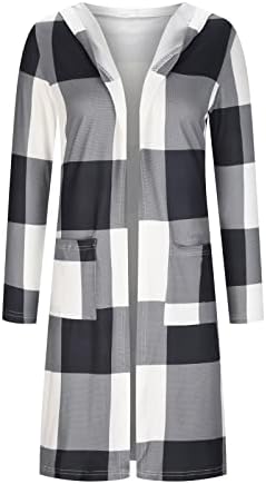 Ženska jesenska moda 2023 Plaid Cardigan Jackets Ugodne mekane otvorene prednje klasične kaputa jakne ugodni dnevni vrhovi