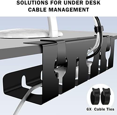 Quszmd ispod stola za upravljanje kabelom ladica 2 paket - bez bušilice, savršeno upravljanje kabelom za stol, quszmd pod tablicom