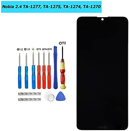 LCD zaslon Vvsialeek kompatibilan sa Nokia 2.4 TA-1277, TA-1275, TA-1274, TA-1270 6,5-inčni zaslon osjetljiv na dodir digitalizator