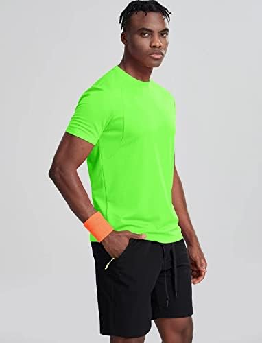 Muške sportske majice s kratkim rukavima koje se brzo suše za vježbanje u teretani, vlažne majice s okruglim vratom, aktivne majice