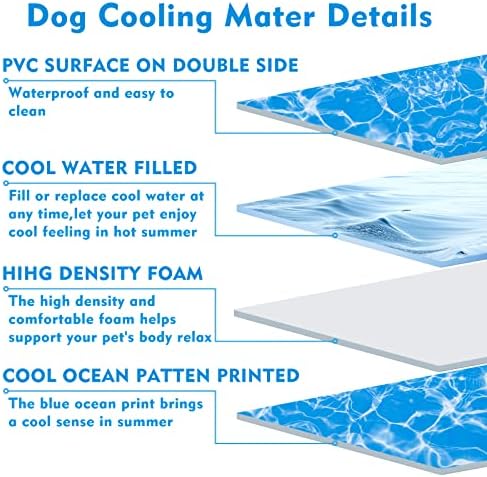 Prostirka za hlađenje pasa Voda Prostirka za samo hlađenje za pse hladni jastučić za kućne ljubimce za vruće ljetno ubrizgavanje vode
