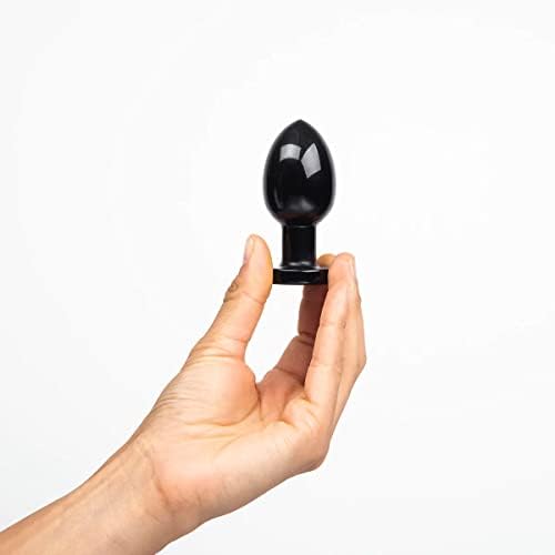 Čakrubs crni obsidian xaga korijenski analni seks igračke, duljine 3 inča