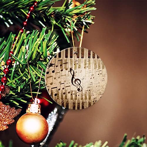 Slatki Xmas ukrasi, smiješni božićni ukras, 3 inčni uzor za prijatelje, glazbene note