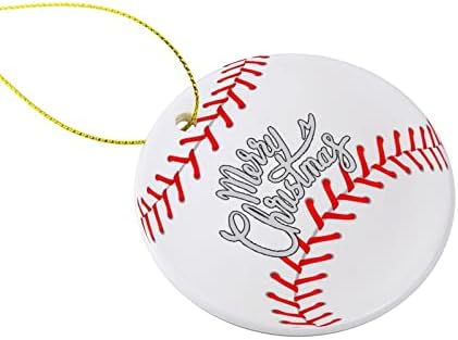 Božićni ukrasi za ukrasi za bejzbol keramički ukras idealni poklon ukrasi božićno drvce viseći ukrasi suvenir božićni odmor ukrasi,