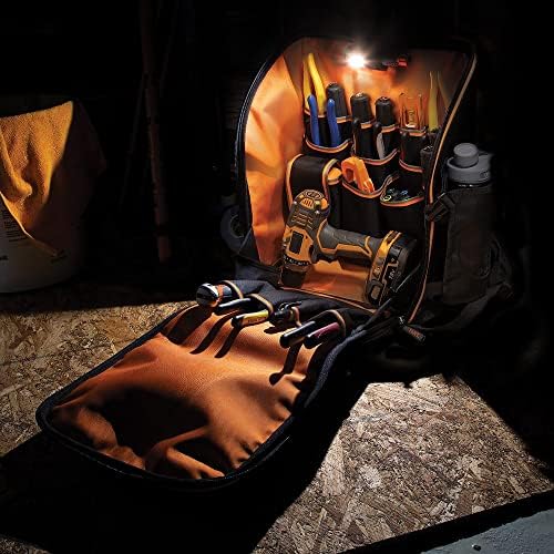 Klein Tools 55482 Backpacking Tog Tog Backpack, Organizator alata za teške dužnosti s 21 džepova i velikim unutrašnjošću, otpornim