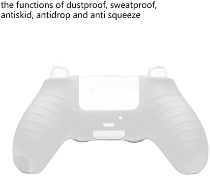 Za silikonsku kožu PS5 Controller, 2PCS silikonski ergonomski meki slučajevi hvataljke za PS5 kontroler za zaštitni poklopca, za PS5