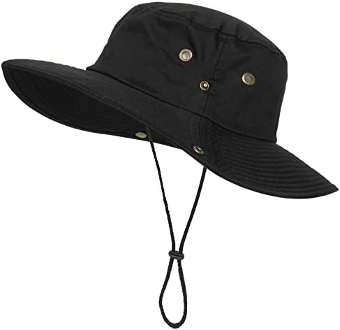 Muškarci safari ribolovni šešir Široka vrpca solidna boonie sunčana šešir s pucanjem na otvorenom lovu na planinarenje ljetna kap