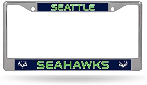 Rico Industries NFL Seattle Seahawks Sekundarni 12 x 6 srebrni kromirani okvir W 'Umetni automobil/kamion/kamion/SUV auto -dodatak