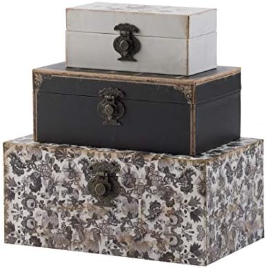 Loui Michel Cie Crno-bijela ukrasna kutija, set od 3, više boja