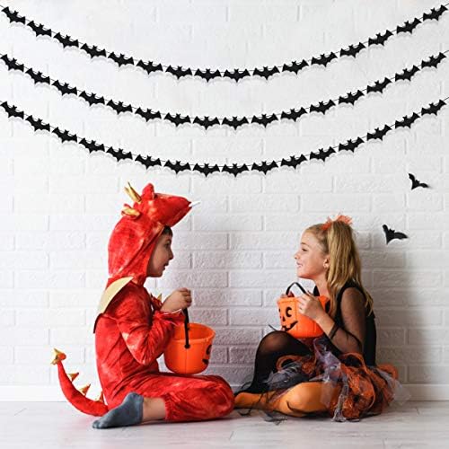 5pcs Bat Garland- Uređenja za zabavu za Noć vještica, Leteći šišmiši Halloween, Šišmiši za Noć vještica, strujači šišmiša, ukrasi s