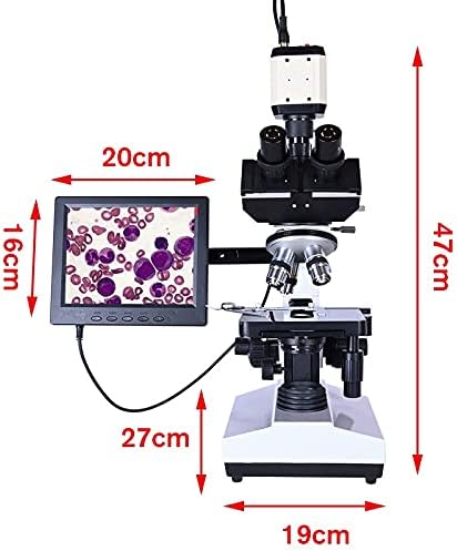Profesionalni laboratorijski biološki TRINOKULARNI mikroskop za zumiranje 2500 mn + NN-elektronički digitalni mn-fotoaparat + 8-inčni