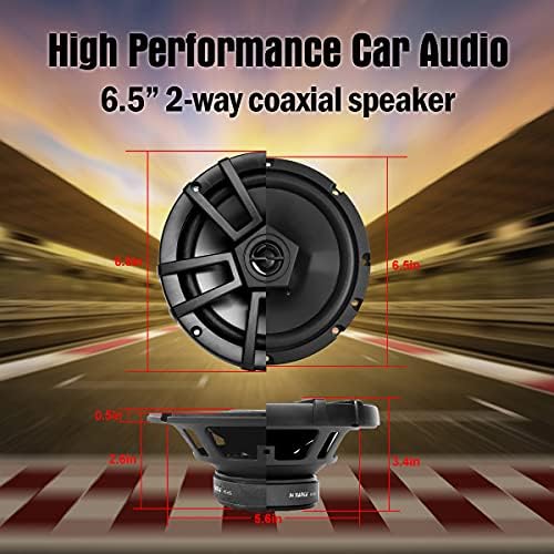 H Yanka 6.5 zvučnici automobila, stereo puni raspon 500 W Max 2-smjer za koaksijalni audio zvučnici, profesionalni zvučnici automobila,