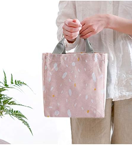 5.5. ružičasta izolirana torba za ručak za višekratnu upotrebu za žene, putna torba za piknik i kutija za ručak