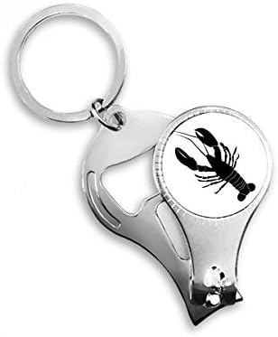 Crni škampi Marine Life Ilustracija za nokat za nokat otvora za otvarač za bočicu za bočicu za ključeve