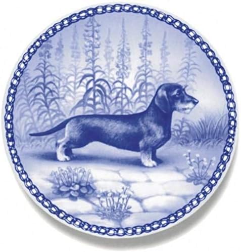 Jazavčana minijaturni porculanski tanjur za pseće žice za sve ljubitelje pasa veličine 7,61 inča