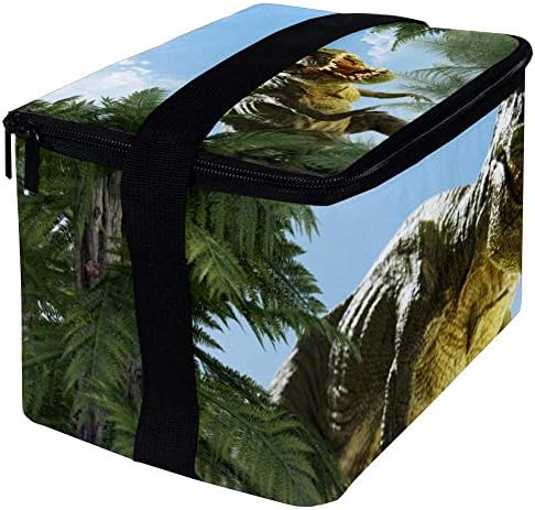 Višekratna izolirana torba za ručak s dinosaurom od 3 inča, torba za hladnjak, Bento torba, kutija za ručak, prijenosna četvrtasta