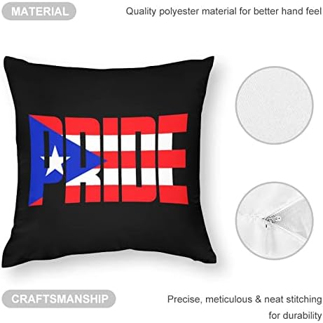Bogati lučki grad Portorikanski ponos PR zastava za bacanje jastuka jastuka s patentnim zatvaračima Jastuka zaštitnik za krevet na