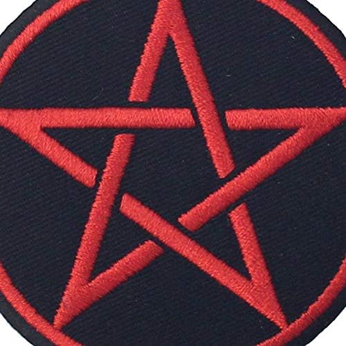 Goth Paganski simboli Pentagram Patch Veseted Appique Iron na šivanju na amblemu