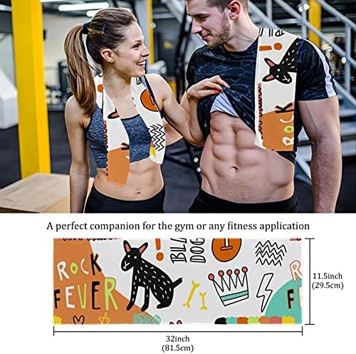 Šareni doodle 2 pakiranje hlađenja ručnika Microfiber znoj mekani sportski ručnici odijelo za vježbanje teretane fitness kuglanje plivanje