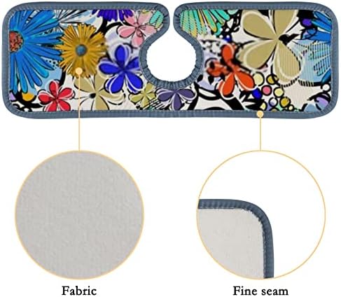 Kuhinjska slavina upija prostirka 2 komada šareni apstraktni cvjetni leptiri slavina sudoper za prskanje šalter kupaonice i rv, slavina